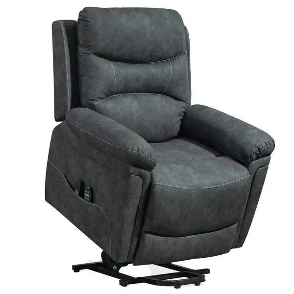 Riser Recliner Chair with Massage and Heat, Electric Lift Recliner Armchair for Elderly with Spring Cushion, Grey