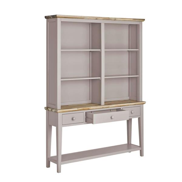 Statement Furniture Florence Console Table and Hutch, Display Cabinet with Shelves