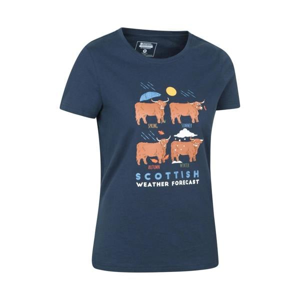 Mountain Warehouse Womens/Ladies Scottish Weather Forecast T-Shirt - Navy - 