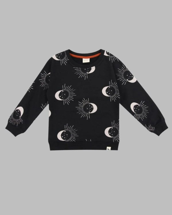 Black Astrology Print Sweatshirt - image 2