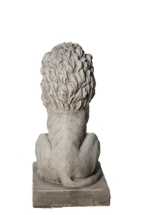 Very Large Sitting Proud Lion Gatepost Statue