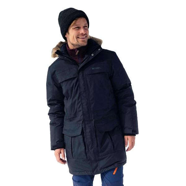 Mountain Warehouse Mens Antarctic Extreme Waterproof Down Jacket - Charcoal - 
