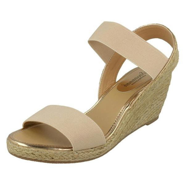 Savannah Ladies Savannah High Rope Wedge Sandals F10865