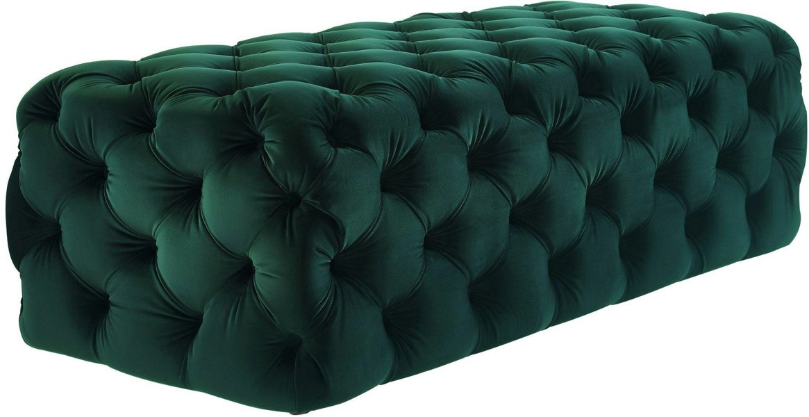 Furniture Edit Kaylee Green Velvet Ottoman