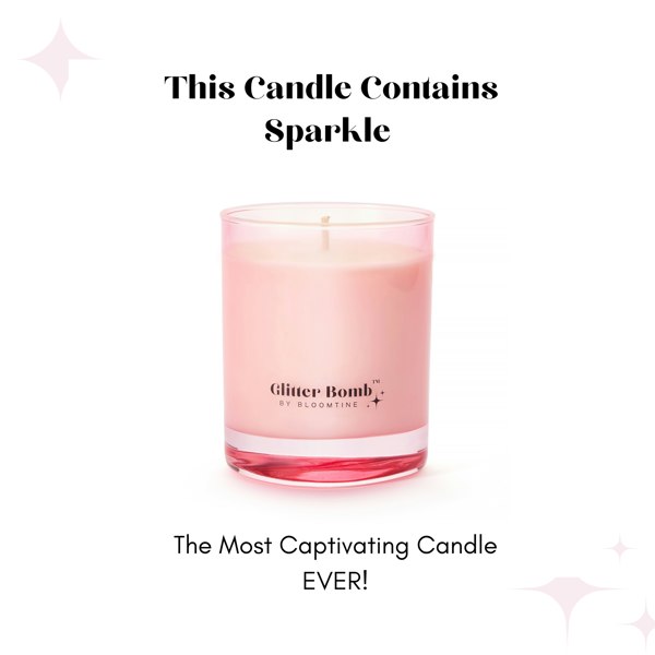 BLOOMTINE | Glitter Bomb Candle - Bergamot and Patchouli