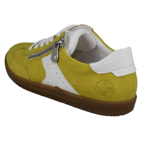 Rieker Ladies Rieker T-Shaped Suede Detail Trainers L9700