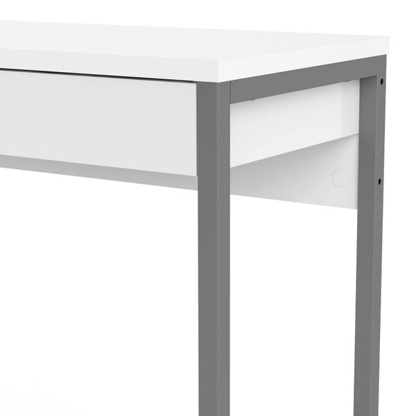 Wyld Haus Billabong White Gloss Office Desk 2 Drawers