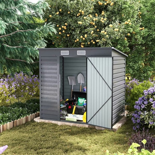 Outdoor Galvanized Steel Storage Shed Living and Home 