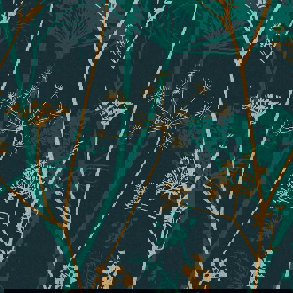 Clarissa Hulse Wild Chervil Wallpaper | Kingfisher & Gold