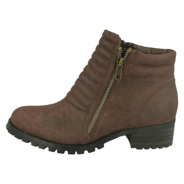 Spot On Ladies Spot On Chunky Ankle Boots