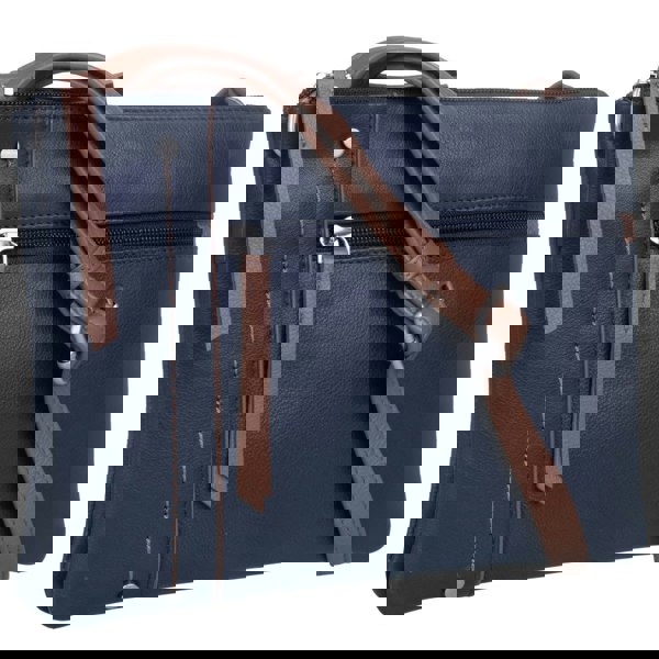 Mala Leather Orta Classic Leather Two Tone Double Pocket Cross Body Bag