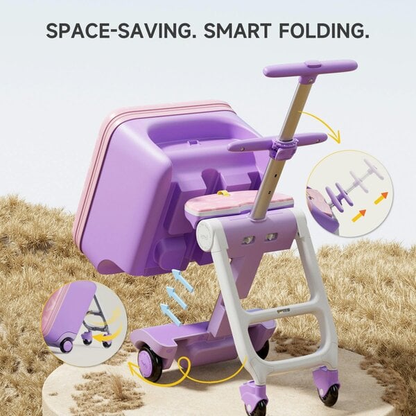 Jovikids 3-in-1 Children's Ride-on Suitcase - Pink