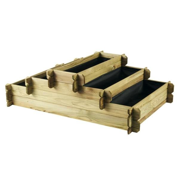 Cerland Angelic Podium Raised Bed 3-Tier 1.2m x 0.8m 178L Vegetable Growing Bed
