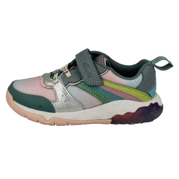 Clarks Girls Clarks Rainbow And Mermaid Tail Design Trainers Tidal Star