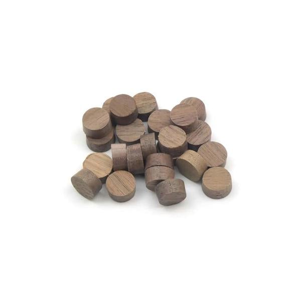 1/2" - 12.7mm Walnut Flat Head Cross Grain Plug