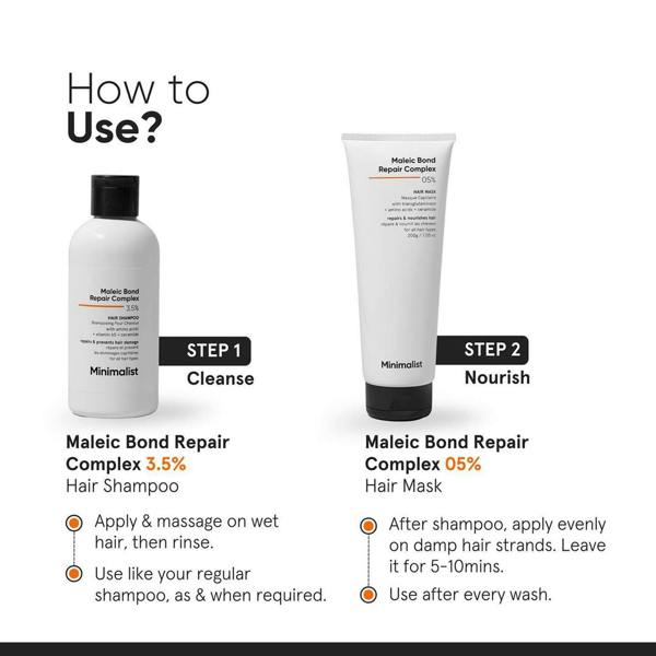 Minimalist Hair Care Maleic Bond Repair Complex 3.5% Hair Shampoo 250ml - Additional 5