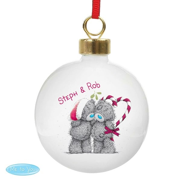 Personalised Memento Company Personalised Me To You Couple Christmas Bauble