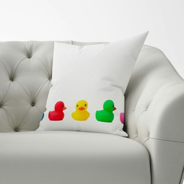 Warren Reed Coloured Rubber Ducks Cushions