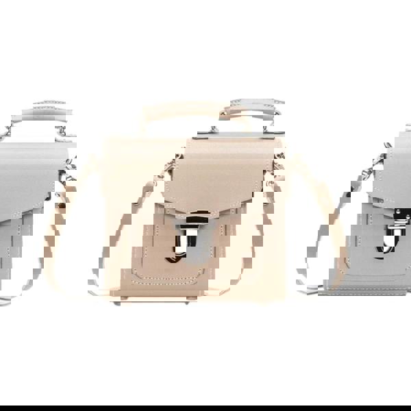 Zatchels Handmade Leather Sugarcube Handbag - Iced Coffee