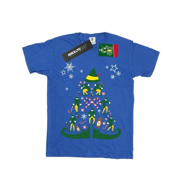 Elf Boys Christmas Tree T-Shirt - Royal Blue