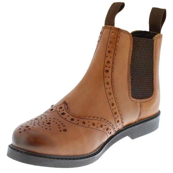 Frank James Cheltenham Boys Girls Brogue Chelsea Leather Jodphur Boots