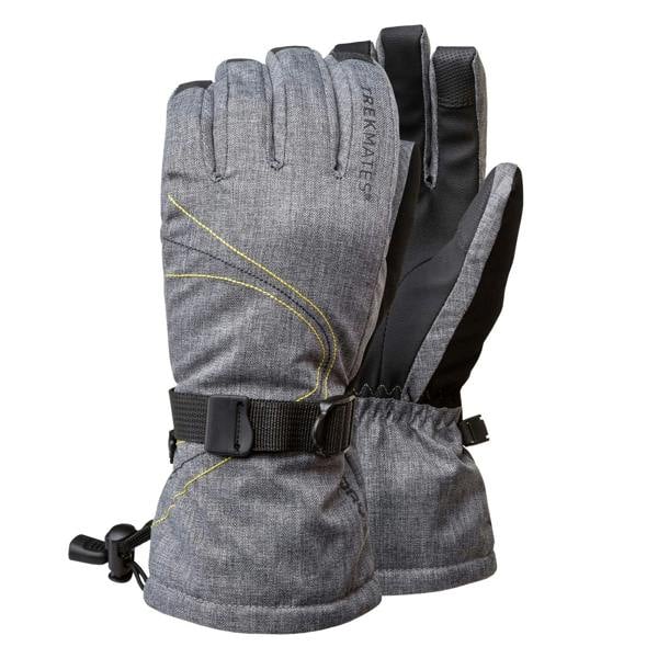 Trekmates Ladies Waterproof Insulated DRY Shield Winter Ski Gloves with Touchscreen Grip - Dark Grey Marl