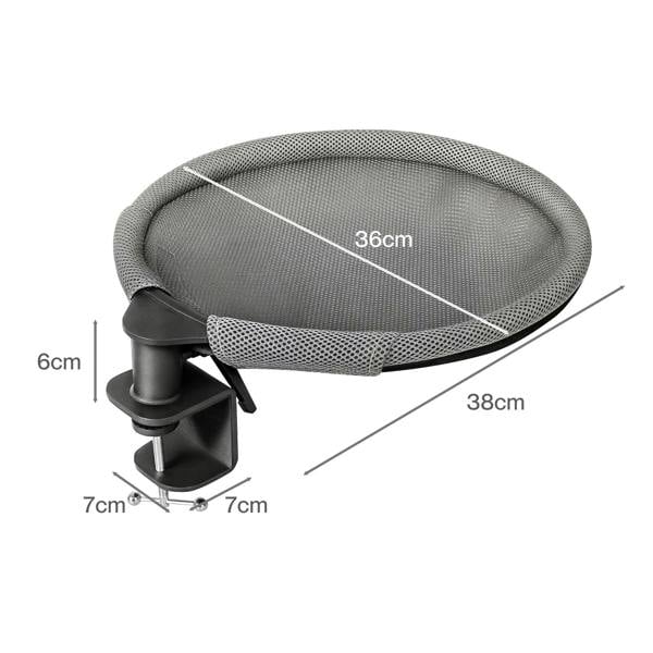 Skylos Cat Bed for Desk 360° Rotating Sturdy Hammock Plush Mesh Hold 21kg Indoor