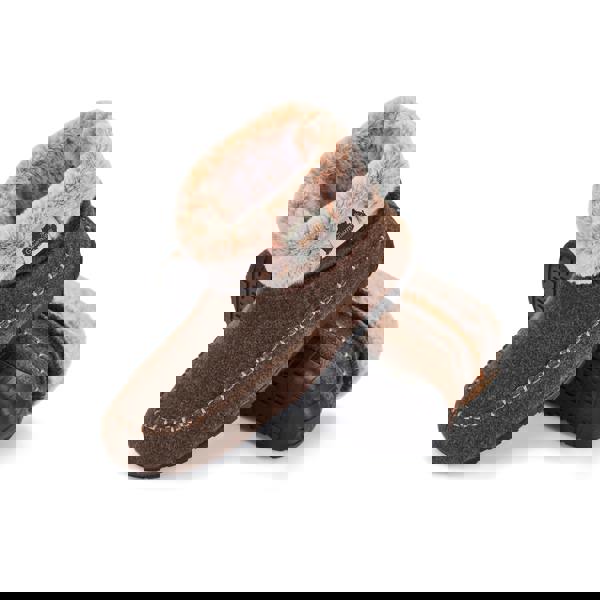 Gumbies Ossa Men's Slipper Boots - Chocolate & Cream