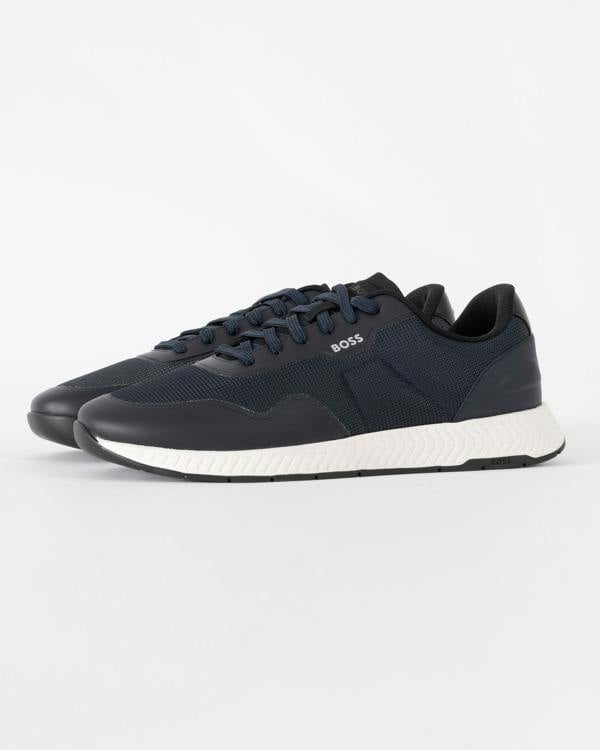 BOSS Orange Titanium Runn Trtxpu Mens Trainers - Dark Blue 401