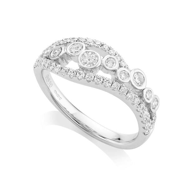 Sarah Layton Platinum Diamond Bubble Ring - 0.65ct