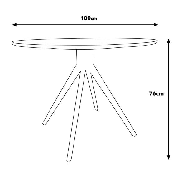 Core Products Aspen Round Dining Table, White Sintered Stone