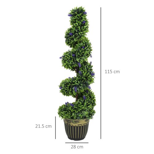 Wyld Haus Ribara Set Of 2 Artificial Lavender Style Trees 115cm