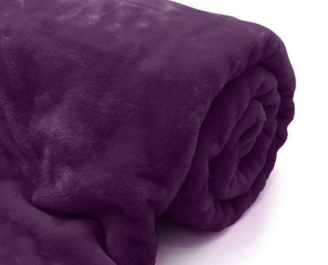 Mink Aubergine Blanket 127x152cm