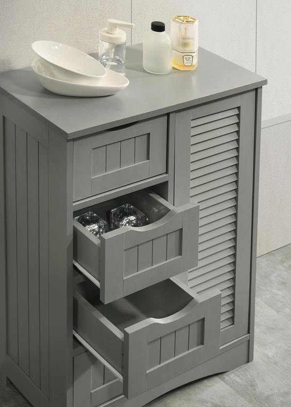 Timber Art Design Modern Freestanding Bathroom Storage Cabinet Unit
