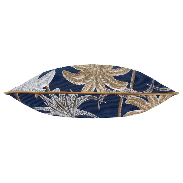 Wylder Tropics Galapagos Jacquard Piped Cushion Cover - Navy