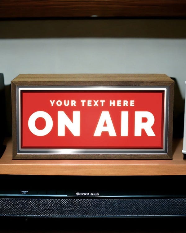 Personalised Light Box Sign – On Air LED Display for Creators & DJs