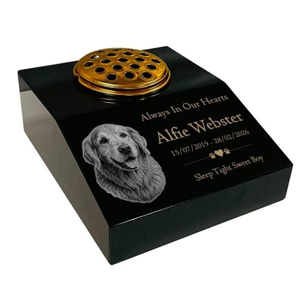 Memorials Direct Dog Memorial Granite Photo Desk