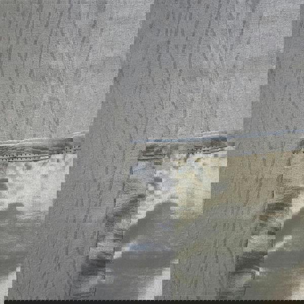 Enhanced Living Silver Thermal Energy Saving Eyelet Curtain With Wave Pattern - Ideal For Living Room & Bedroom