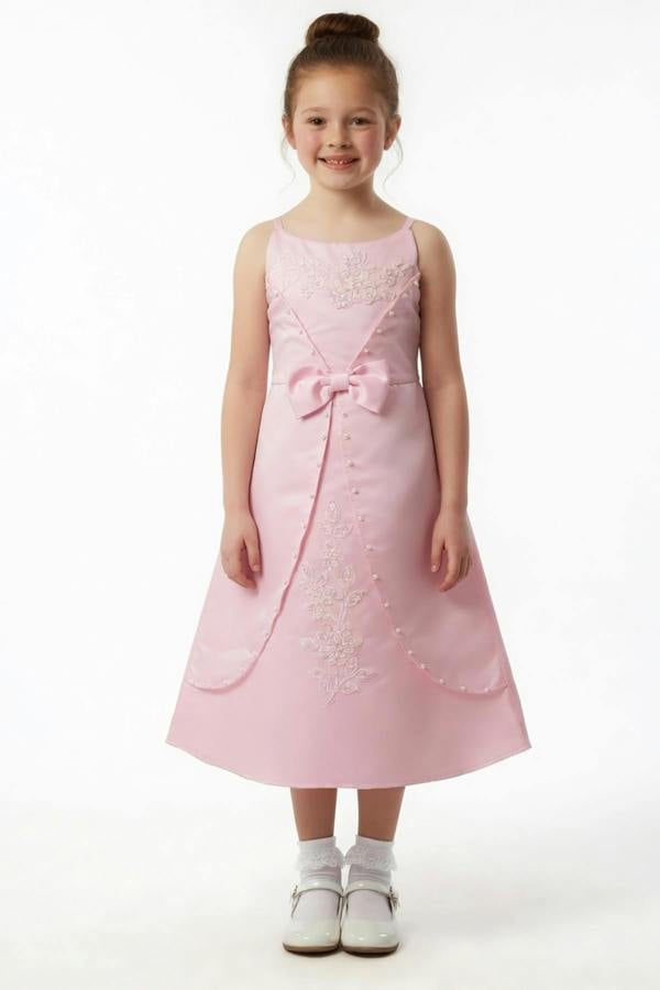 Satin Floral Party Dress