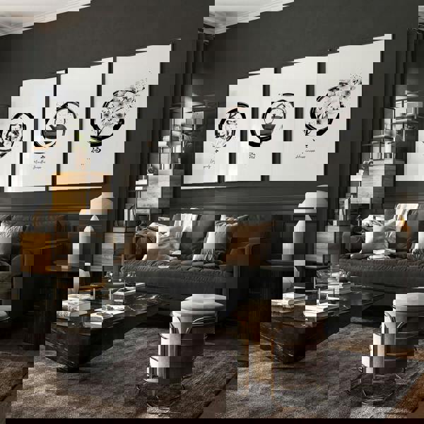 Large Paintings For Living Room Wall | Set of 3 wall art prints