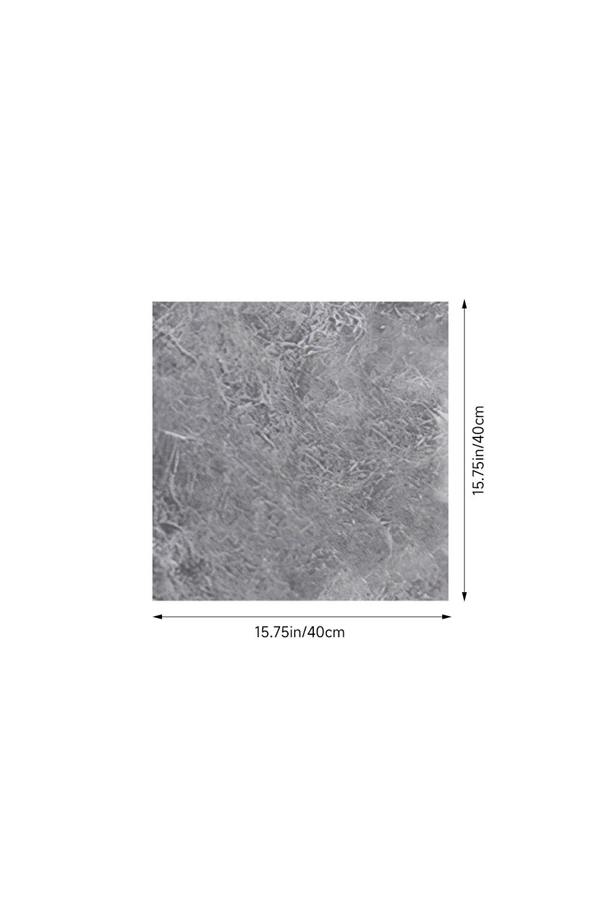 Living and Home 10pcs Grey Self-Adhesive Marble PVC Wallpapers, 40x40cm