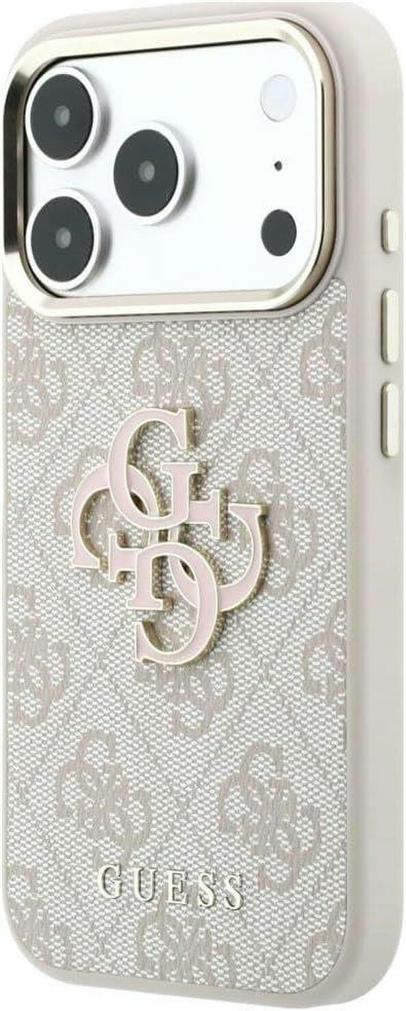 Guess 4G & Big Resin Logo Case for iPhone 17/18 Pro 6.3" Pink - GUHCP18L6P4SRMLP