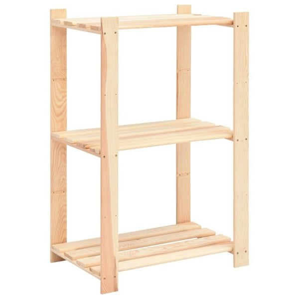 Berkfield 3-Tier Storage Racks 3 pcs 60x38x90 cm Solid Pinewood 150 kg