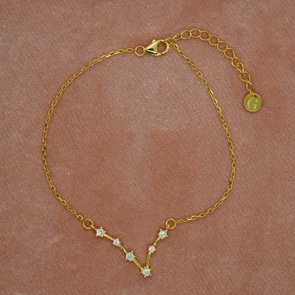 Gold Trip Pisces Zodiac Constellation Bracelet