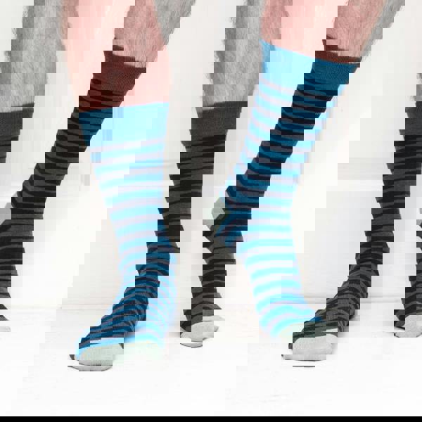 Jemsox Breton Stripe Organic Cotton Mens Socks | Comfort Fit & Breathable Style