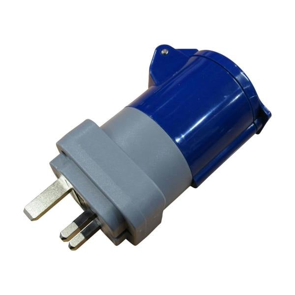 UK Plug to CEE Socket Adapter - Coupler Caravan Camping Site