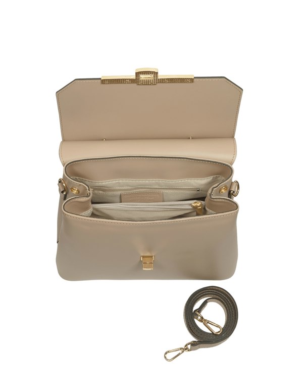 Le Parmentier Atlanta Top Handle Satchel - Nude