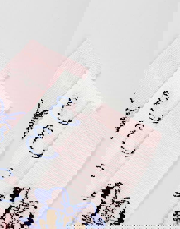 Disney Girls Pink Minnie Mouse Calf Socks Set of 5