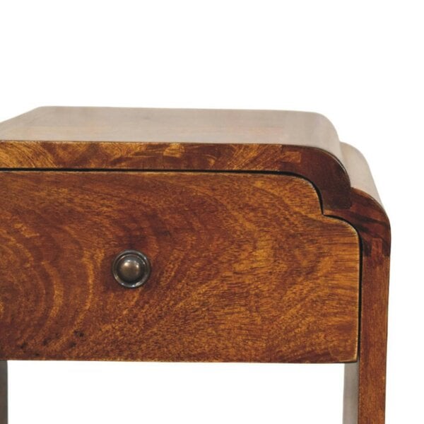 Wyld Haus Paris Mango Wood Bedside Table with a Drawer and Shelf