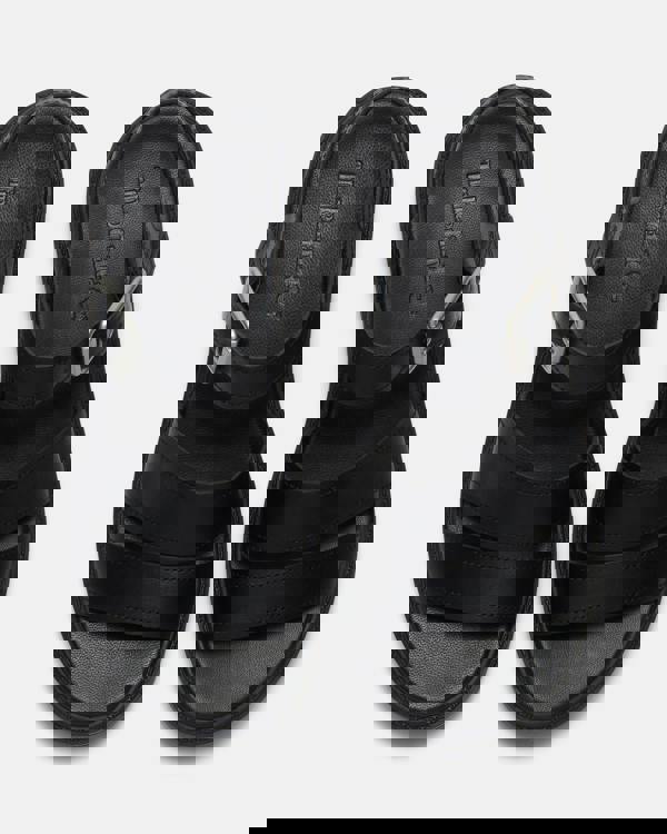 Timberland Stone Street Backstrap Full Grain Leather Womens Sandals - Black | CHO | Designer Womens Flat Sandals